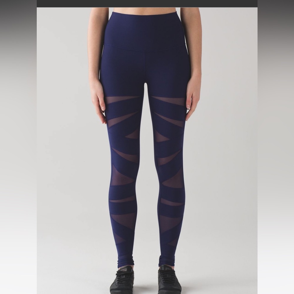 Lululemon NEW Wunder Under high rise tech mesh. Tags still on! Hero blue